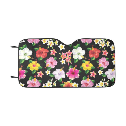 Hibiscus Pattern Print Design HB025 Car Sun Shade-JorJune