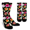 Hibiscus Pattern Print Design HB025 Crew Socks-JORJUNE.COM