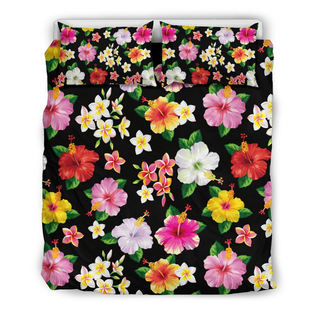Hibiscus Pattern Print Design HB025 Duvet Cover Bedding Set-JORJUNE.COM