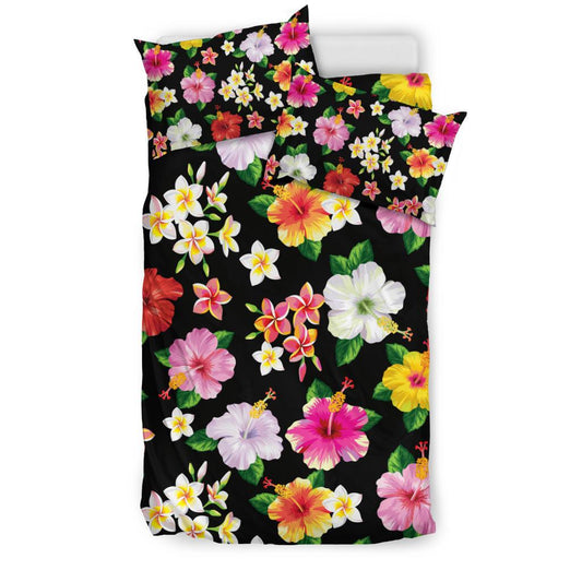 Hibiscus Pattern Print Design HB025 Duvet Cover Bedding Set-JORJUNE.COM