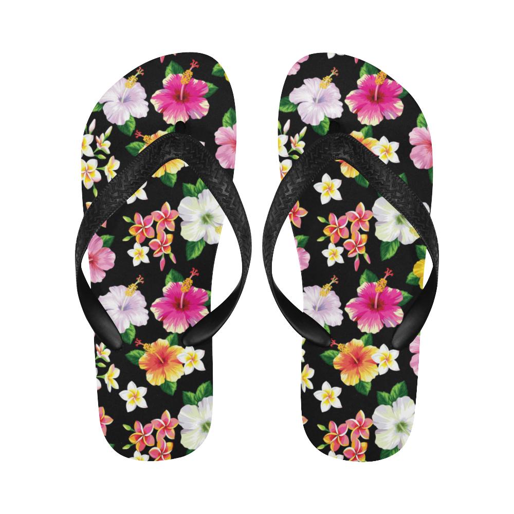 Hibiscus Pattern Print Design HB025 Flip Flops-JorJune