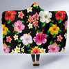 Hibiscus Pattern Print Design HB025 Hooded Blanket-JORJUNE.COM