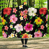 Hibiscus Pattern Print Design HB025 Hooded Blanket-JORJUNE.COM