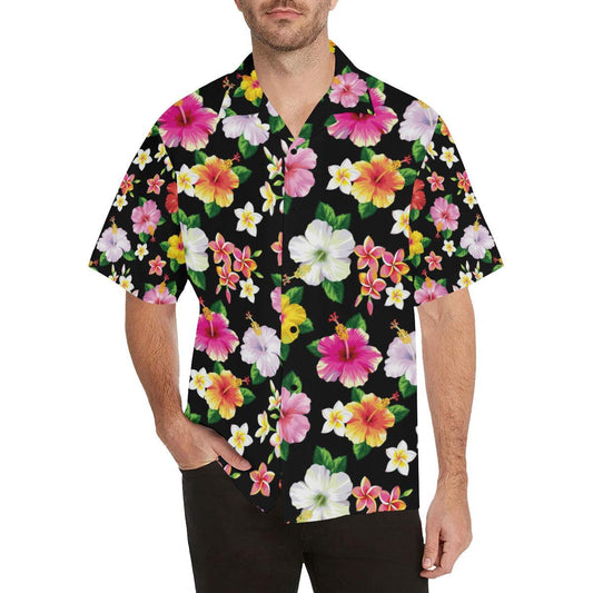 Hibiscus Pattern Print Design HB025 Men Hawaiian Shirt-JorJune
