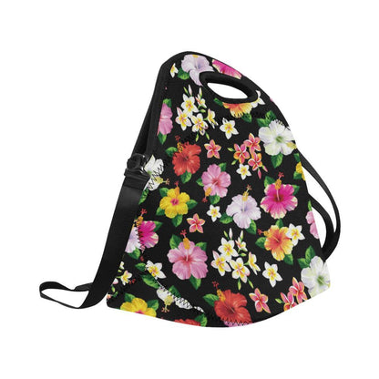 Hibiscus Pattern Print Design HB025 Neoprene Lunch Bag-JorJune