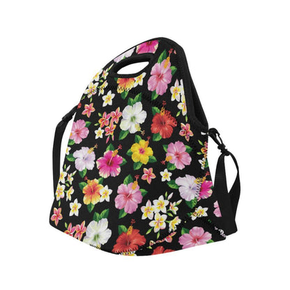 Hibiscus Pattern Print Design HB025 Neoprene Lunch Bag-JorJune