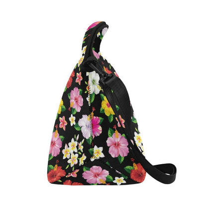 Hibiscus Pattern Print Design HB025 Neoprene Lunch Bag-JorJune