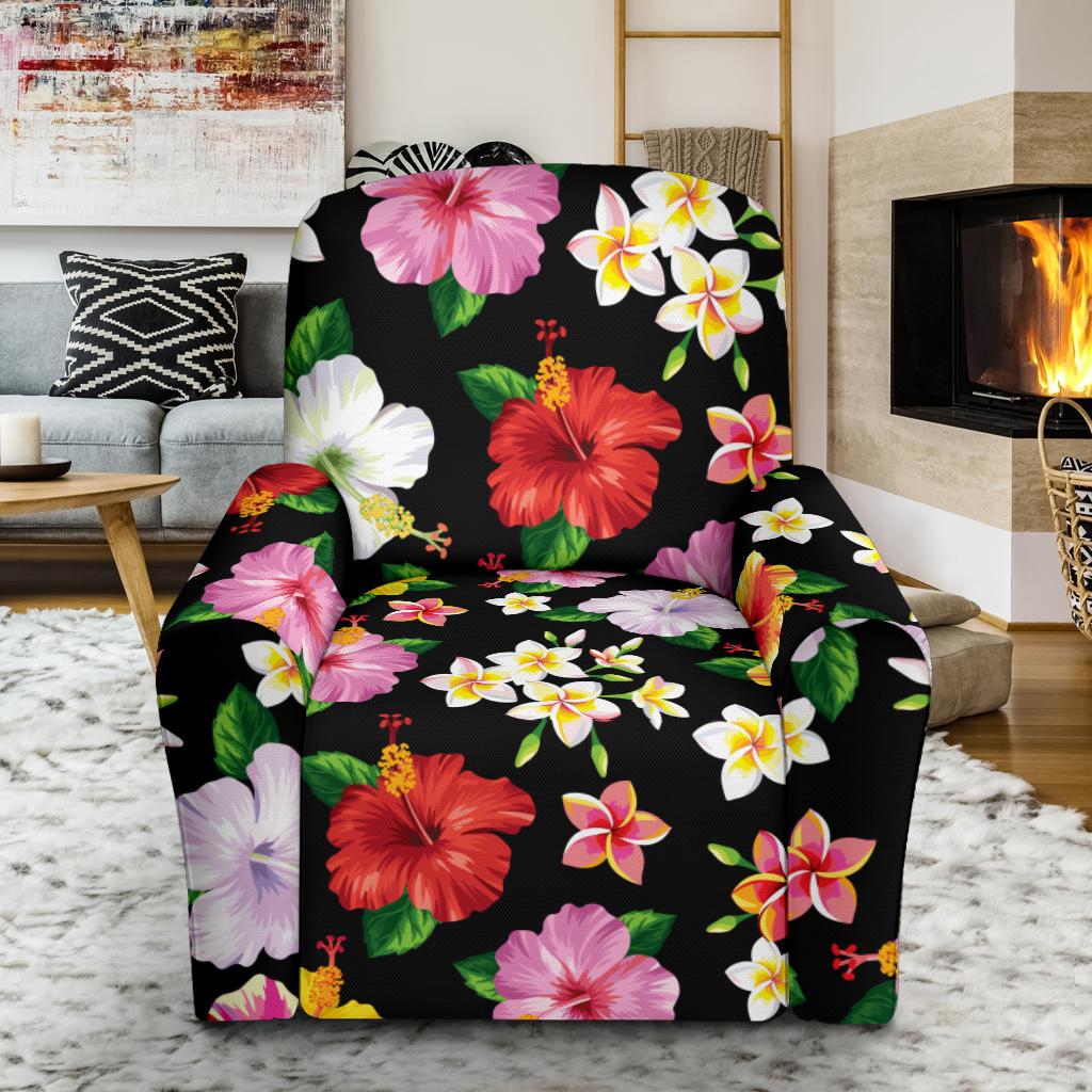 Hibiscus Pattern Print Design HB025 Recliner Slipcover-JORJUNE.COM