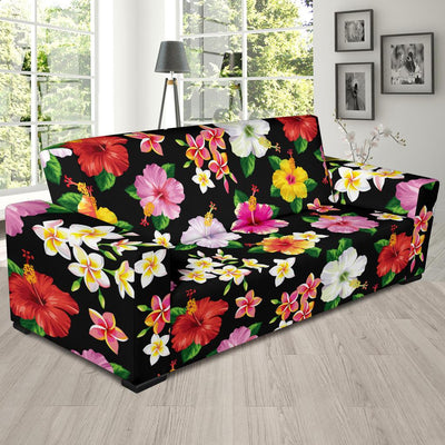 Hibiscus Pattern Print Design HB025 Sofa Slipcover-JORJUNE.COM