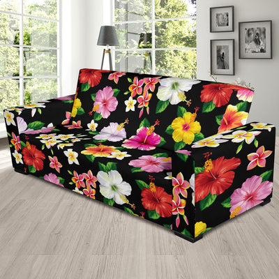 Hibiscus Pattern Print Design HB025 Sofa Slipcover-JORJUNE.COM