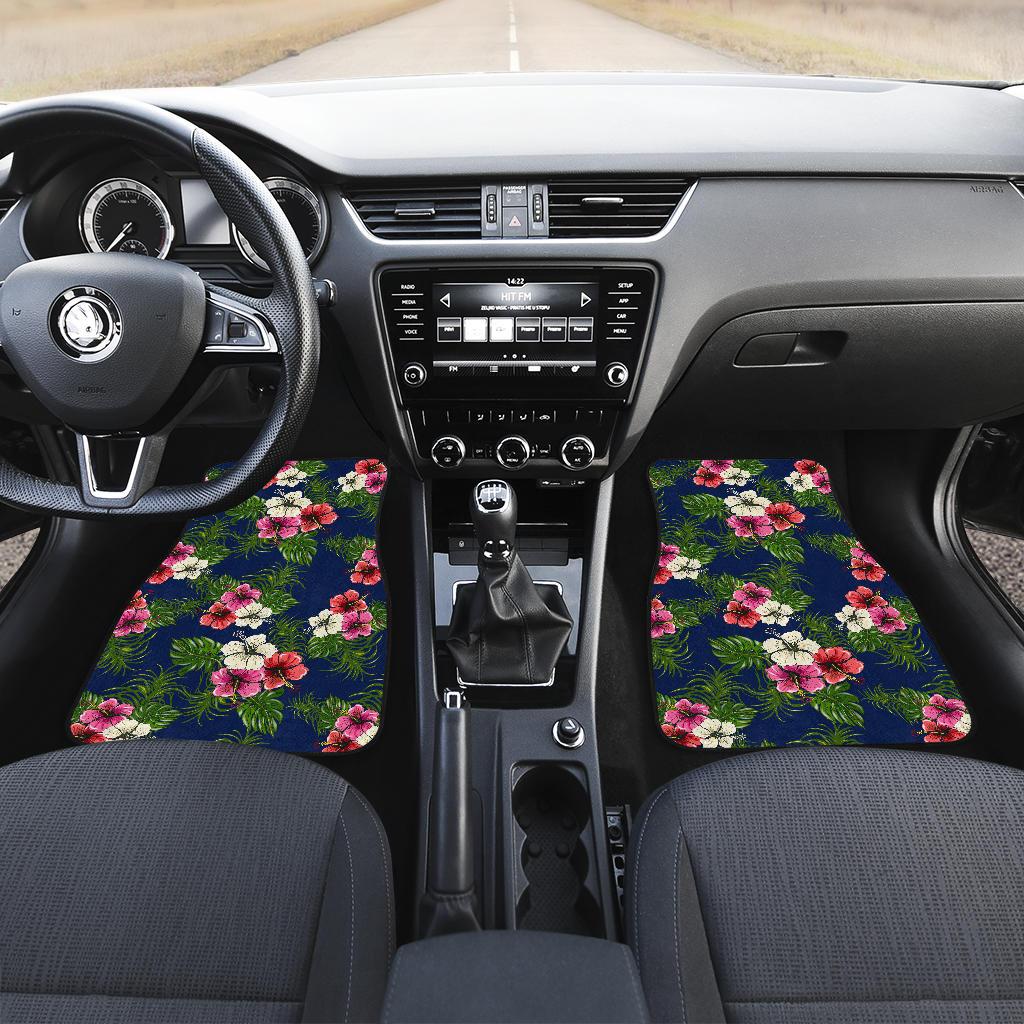 Hibiscus Pattern Print Design HB028 Car Floor Mats-JorJune