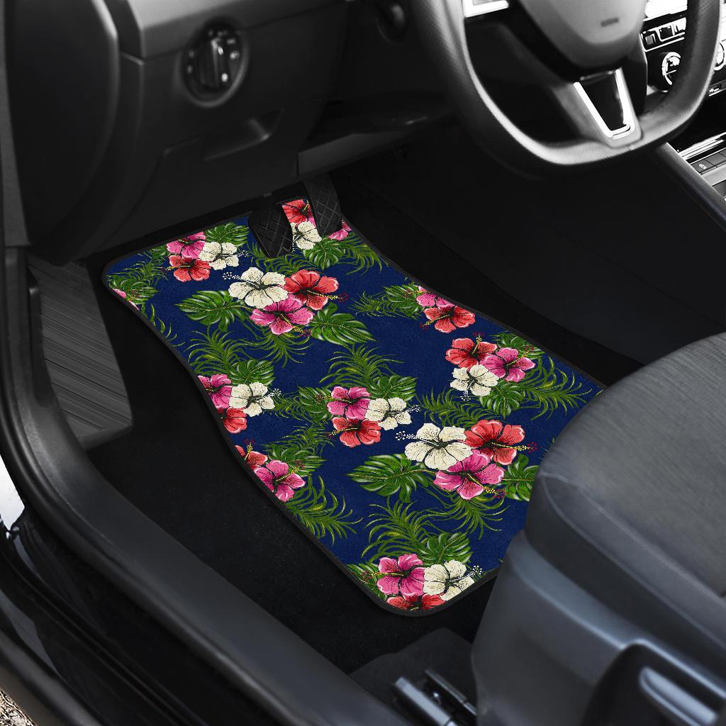 Hibiscus Pattern Print Design HB028 Car Floor Mats-JorJune