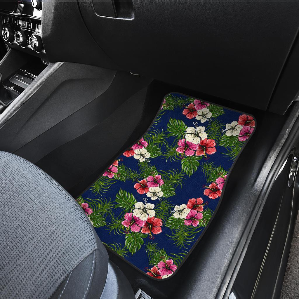 Hibiscus Pattern Print Design HB028 Car Floor Mats-JorJune