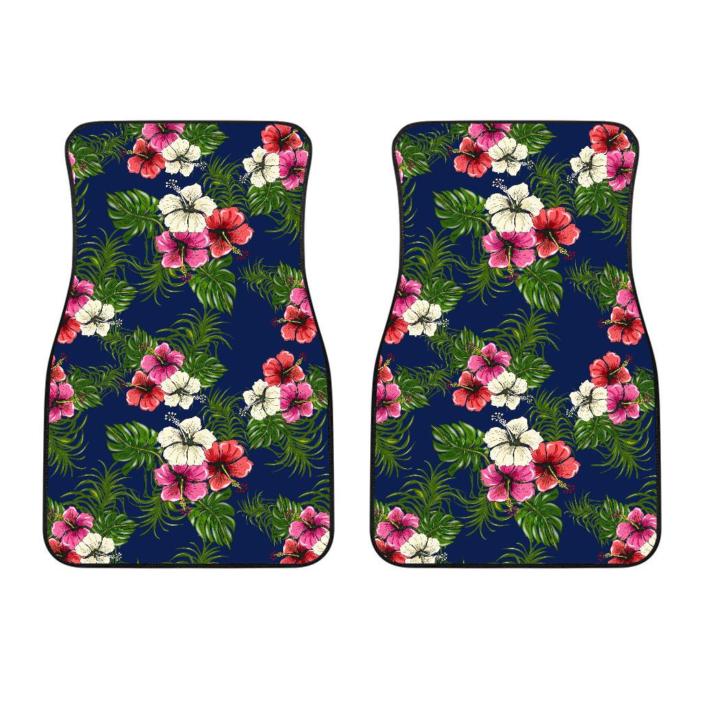 Hibiscus Pattern Print Design HB028 Car Floor Mats-JorJune