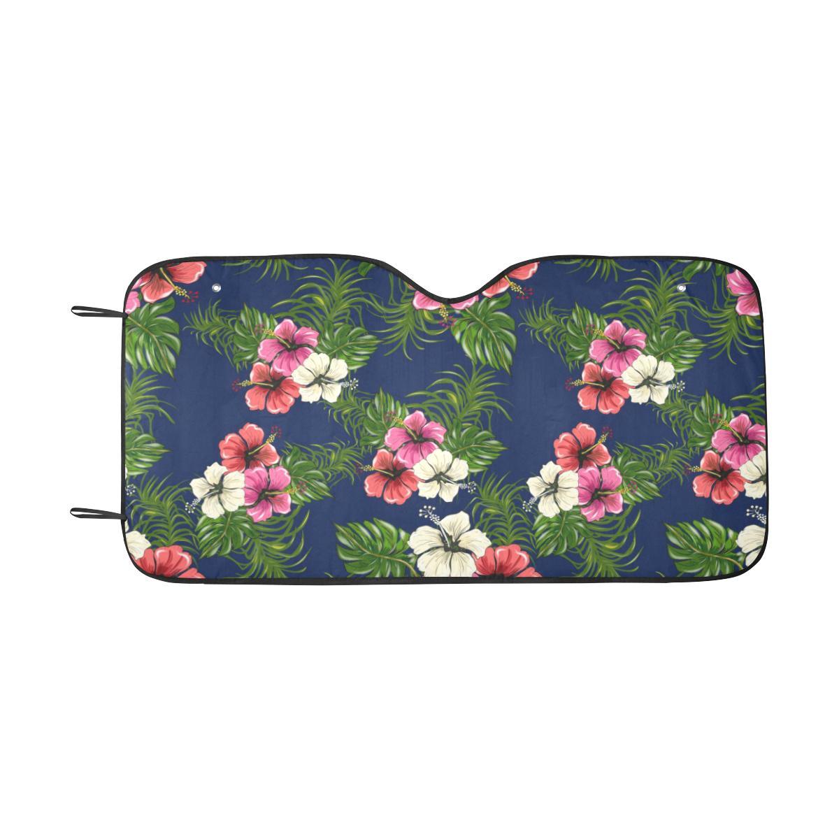 Hibiscus Pattern Print Design HB028 Car Sun Shade-JorJune