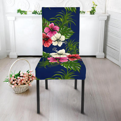 Hibiscus Pattern Print Design HB028 Dining Chair Slipcover-JORJUNE.COM