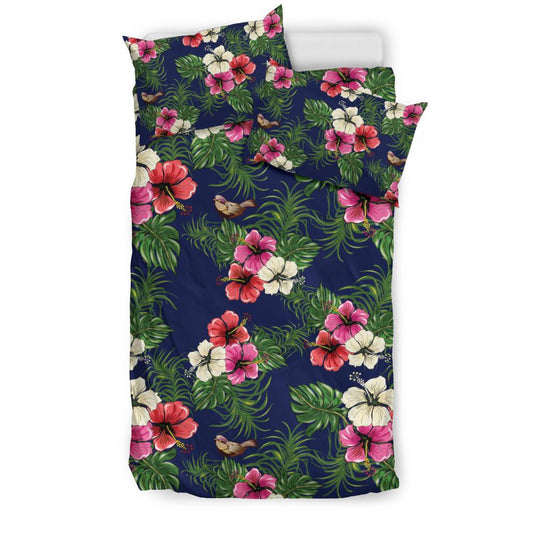 Hibiscus Pattern Print Design HB028 Duvet Cover Bedding Set-JORJUNE.COM