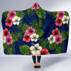 Hibiscus Pattern Print Design HB028 Hooded Blanket-JORJUNE.COM