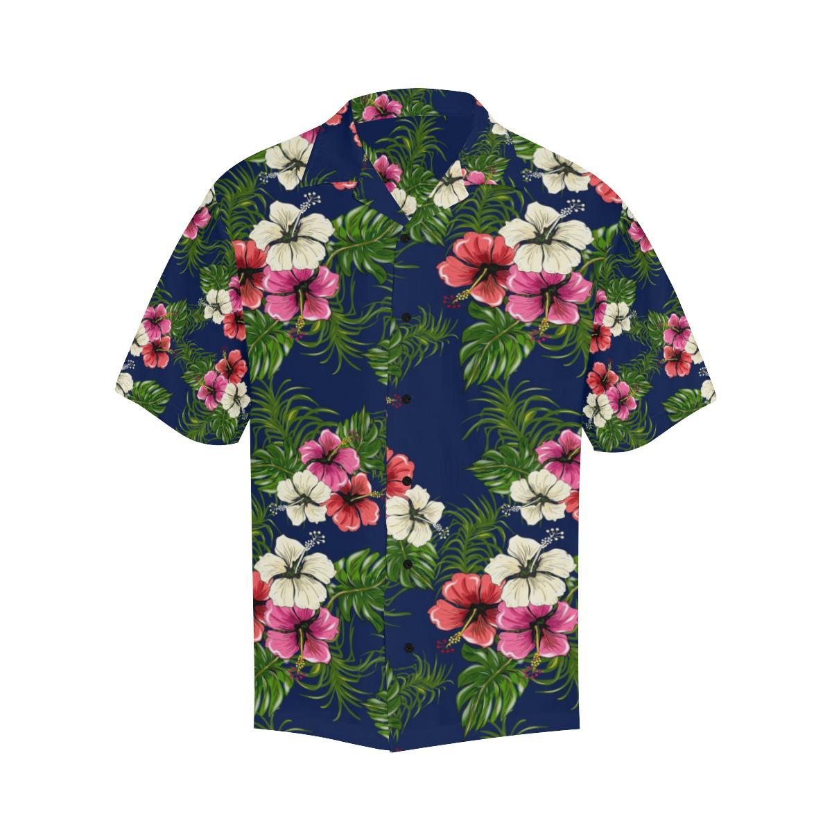 Hibiscus Pattern Print Design HB028 Men Hawaiian Shirt-JorJune