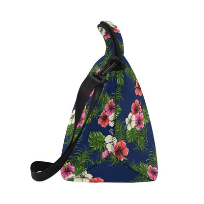 Hibiscus Pattern Print Design HB028 Neoprene Lunch Bag-JorJune
