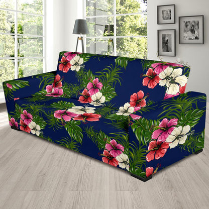 Hibiscus Pattern Print Design HB028 Sofa Slipcover-JORJUNE.COM