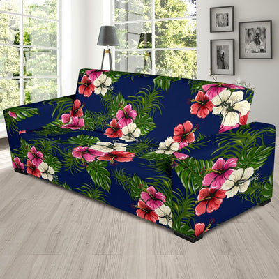 Hibiscus Pattern Print Design HB028 Sofa Slipcover-JORJUNE.COM