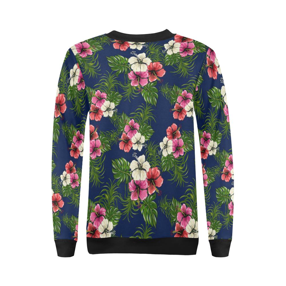 Hibiscus Pattern Print Design HB028 Women Long Sleeve Sweatshirt-JorJune