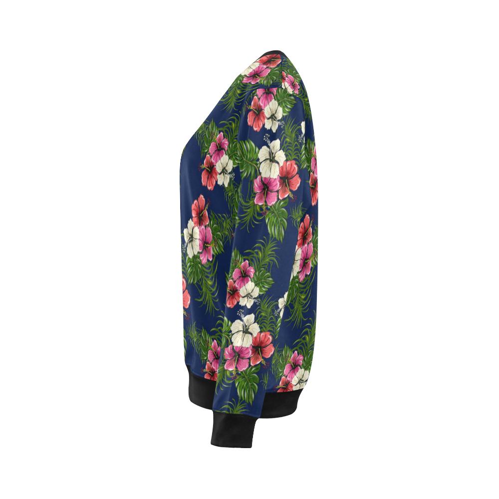 Hibiscus Pattern Print Design HB028 Women Long Sleeve Sweatshirt-JorJune