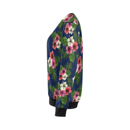 Hibiscus Pattern Print Design HB028 Women Long Sleeve Sweatshirt-JorJune