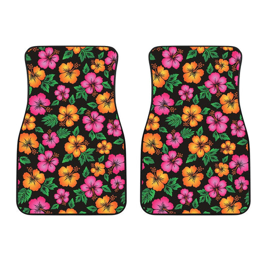 Hibiscus Pattern Print Design HB029 Car Floor Mats-JorJune