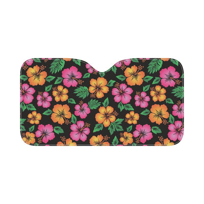 Hibiscus Pattern Print Design HB029 Car Sun Shade-JorJune