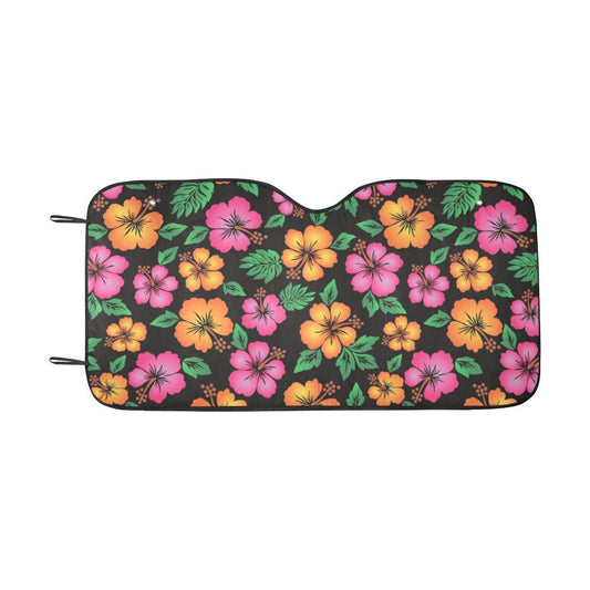Hibiscus Pattern Print Design HB029 Car Sun Shade-JorJune