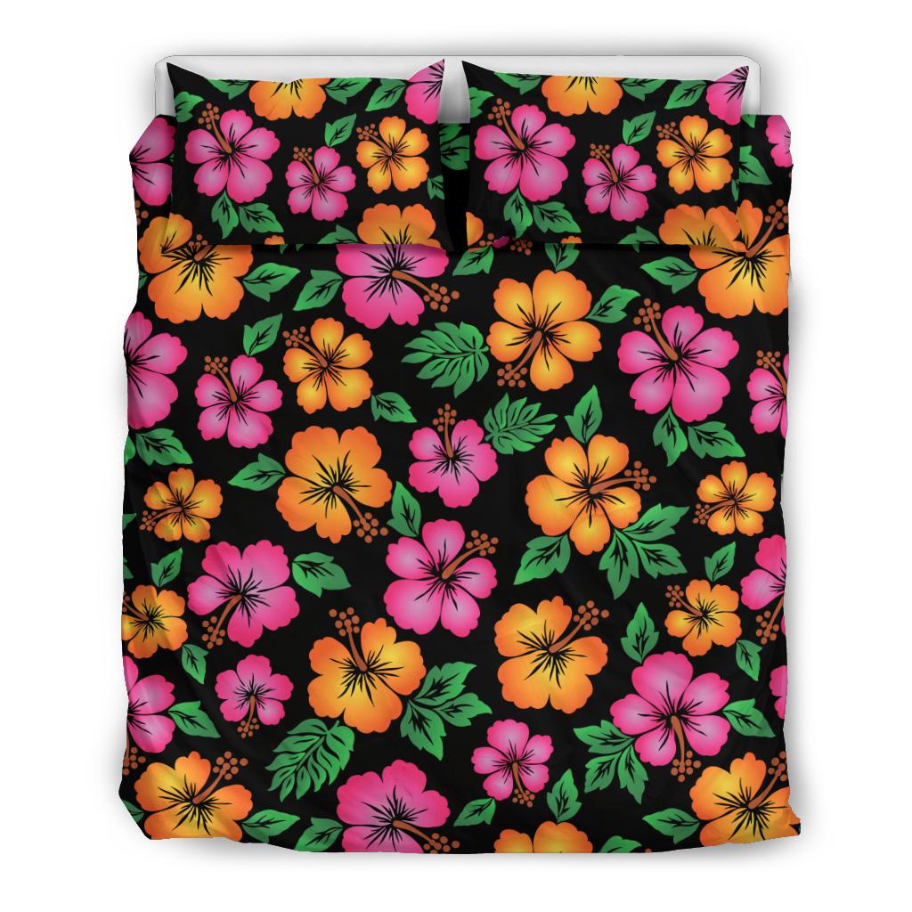 Hibiscus Pattern Print Design HB029 Duvet Cover Bedding Set-JORJUNE.COM