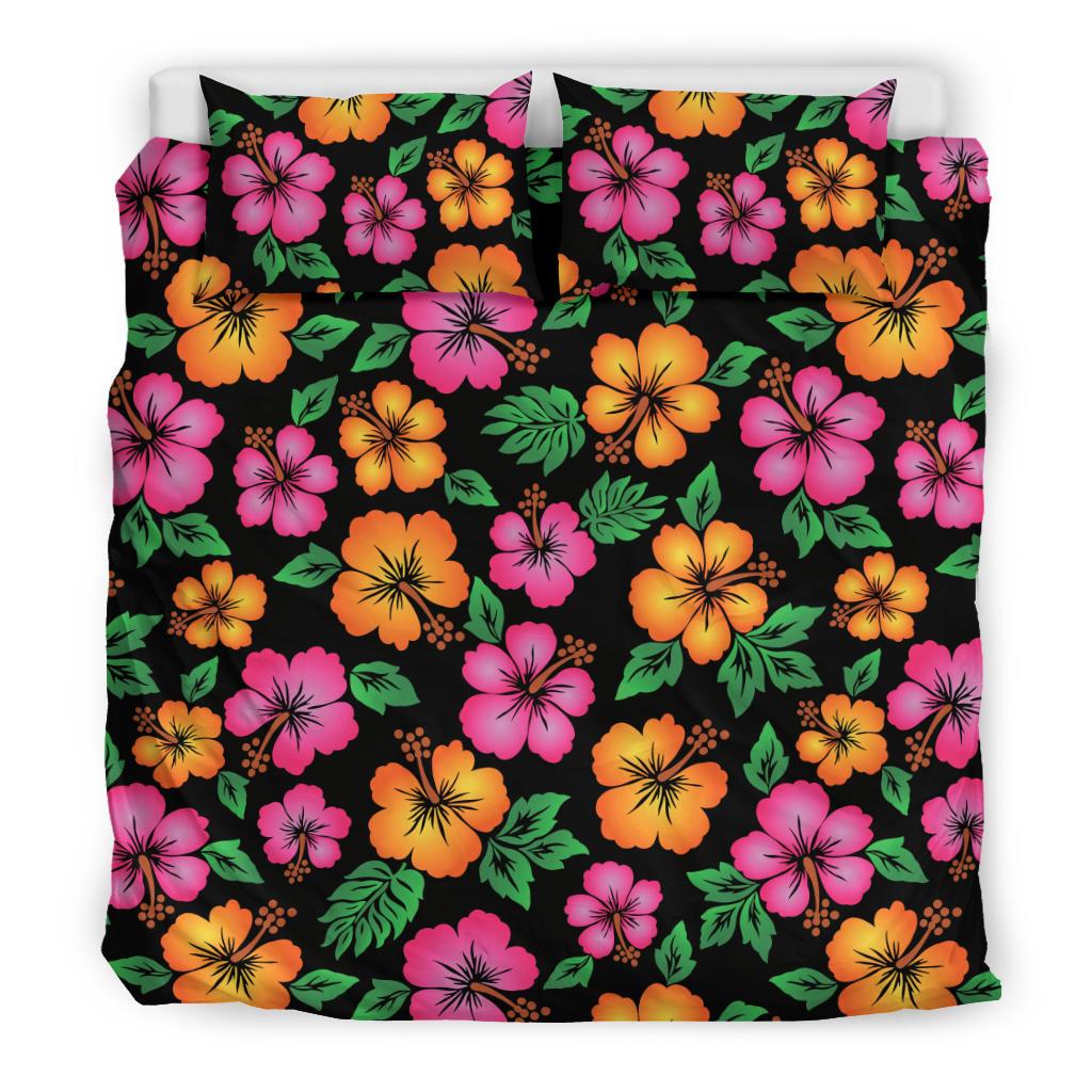 Hibiscus Pattern Print Design HB029 Duvet Cover Bedding Set-JORJUNE.COM