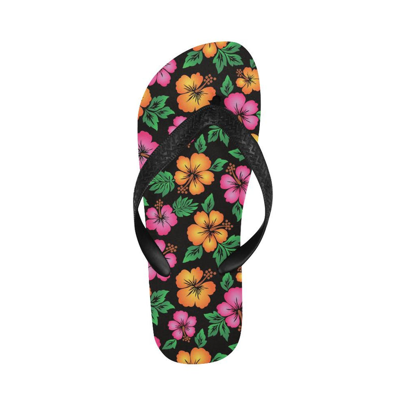 Hibiscus Pattern Print Design HB029 Flip Flops-JorJune