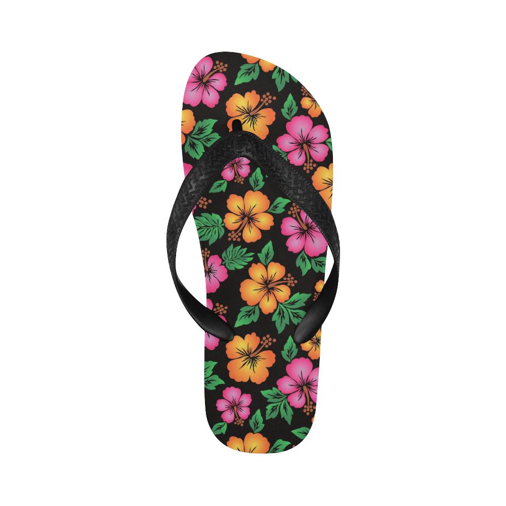 Hibiscus Pattern Print Design HB029 Flip Flops-JorJune