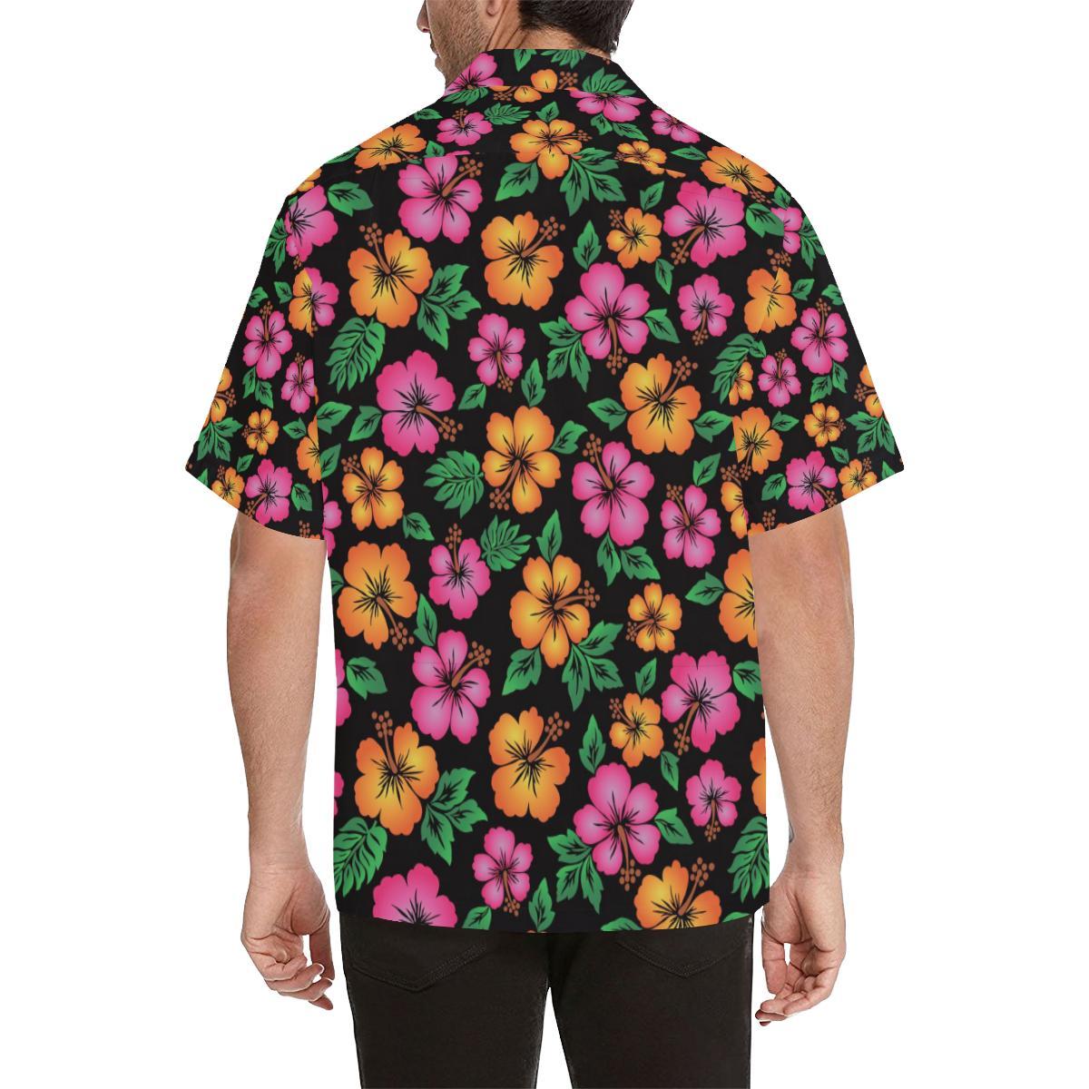 Hibiscus Pattern Print Design HB029 Men Hawaiian Shirt-JorJune