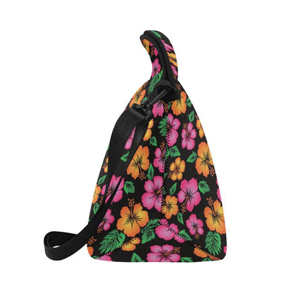 Hibiscus Pattern Print Design HB029 Neoprene Lunch Bag-JorJune