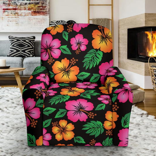 Hibiscus Pattern Print Design HB029 Recliner Slipcover-JORJUNE.COM