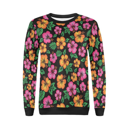 Hibiscus Pattern Print Design HB029 Women Long Sleeve Sweatshirt-JorJune