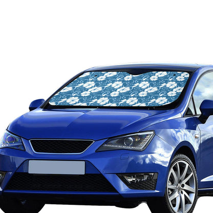 Hibiscus Pattern Print Design HB03 Car Sun Shade-JorJune