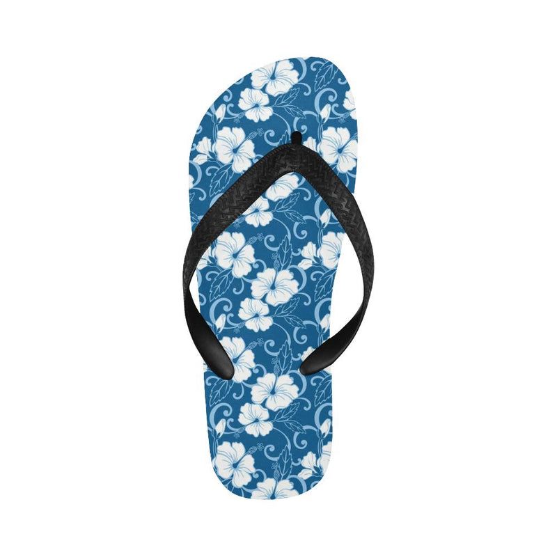 Hibiscus Pattern Print Design HB03 Flip Flops-JorJune