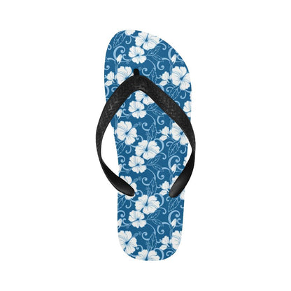 Hibiscus Pattern Print Design HB03 Flip Flops-JorJune