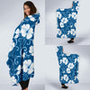 Hibiscus Pattern Print Design HB03 Hooded Blanket-JORJUNE.COM