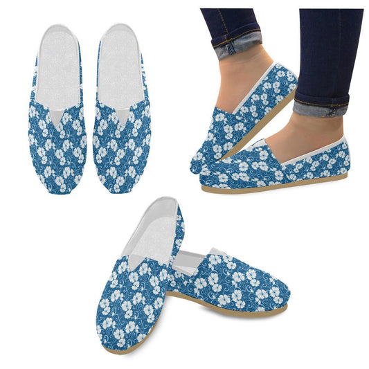 Hibiscus Pattern Print Design HB03 Women Casual Shoes-JorJune.com