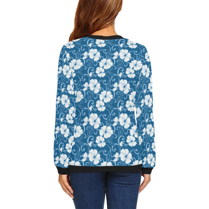 Hibiscus Pattern Print Design HB03 Women Long Sleeve Sweatshirt-JorJune
