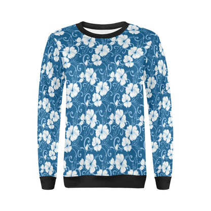 Hibiscus Pattern Print Design HB03 Women Long Sleeve Sweatshirt-JorJune