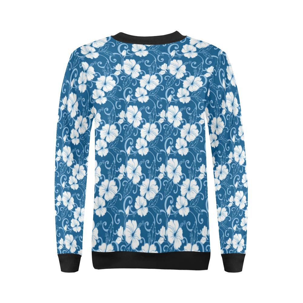 Hibiscus Pattern Print Design HB03 Women Long Sleeve Sweatshirt-JorJune