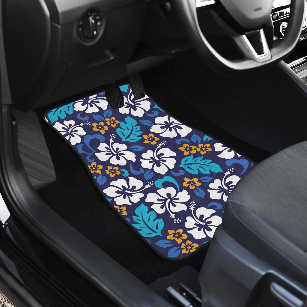 Hibiscus Pattern Print Design HB030 Car Floor Mats-JorJune
