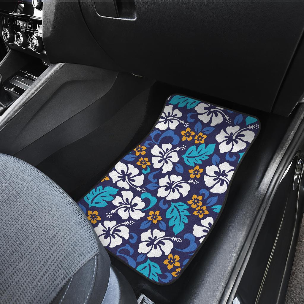 Hibiscus Pattern Print Design HB030 Car Floor Mats-JorJune